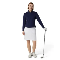 1/2 Zip Quilted Knit Blå-Callaway Best