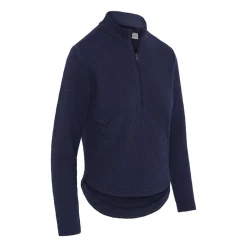 1/2 Zip Quilted Knit Blå-Callaway Best