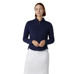 1/2 Zip Quilted Knit Blå-Callaway Best