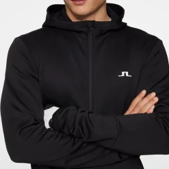 Aerial Full Zip Hood Svart-J.Lindeberg Best
