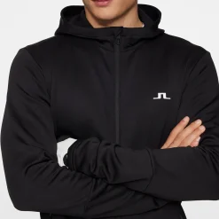 Aerial Full Zip Hood Svart-J.Lindeberg Best
