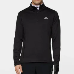 Aerial Quarter Zip Mid Layer Svart-J.Lindeberg Hot