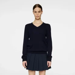 Amaya Knitted Sweater Blå-J.Lindeberg Clearance