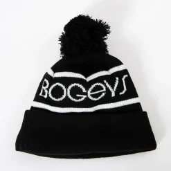 Bobble Hat Svart Vit-Bogeys & Birdies Sale