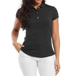 Cap Sleeve Lisle Svart-FootJoy Sale