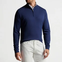 Crown Comfort Pullover Blå-Peter Millar Discount