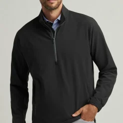 Dunes Half-Zip Svart-Peter Millar Sale