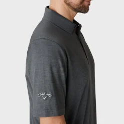 Emea Ss Ventilated Jacquard Polo Svart-Callaway New