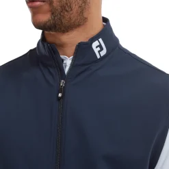 Full-Zip Knit Vest Blå-FootJoy Discount