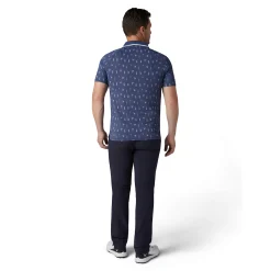 Geo Cocktail Print Polo Blå-Callaway Outlet