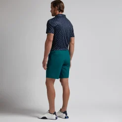 Geometric Floral Tech Jersey Polo Blå-G/Fore