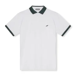 Golf Tech Polo Vit Grön-Goatlane Clearance