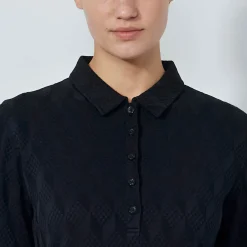 Graphic Jaquard Ls Poloshirt Svart-Daily Sports