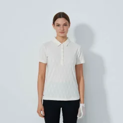 Graphic Jaquard Ss Poloshirt Vit-Daily Sports
