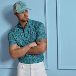 Hydrangea Tech Jersey Polo Grön-G/Fore Sale