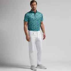Hydrangea Tech Jersey Polo Grön-G/Fore Sale