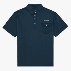 JP Single Pocket Mercerized Polo Blå-Malbon Golf Hot