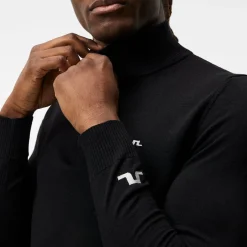 Kian Zipped Golf Sweater Svart-J.Lindeberg Discount