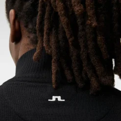 Kian Zipped Golf Sweater Svart-J.Lindeberg Discount