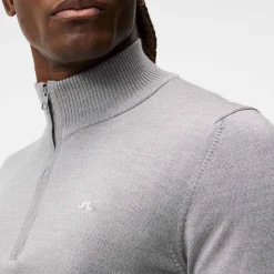 Kian Zipped Golf Sweater Grå-J.Lindeberg Discount