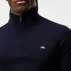 Kian Zipped Golf Sweater Blå-J.Lindeberg Hot