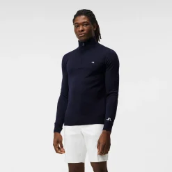 Kian Zipped Golf Sweater Blå-J.Lindeberg Hot