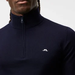 Kian Zipped Golf Sweater Blå-J.Lindeberg Hot