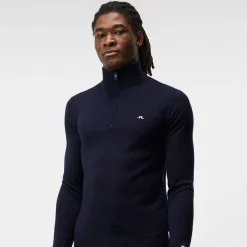 Kian Zipped Golf Sweater Blå-J.Lindeberg Hot