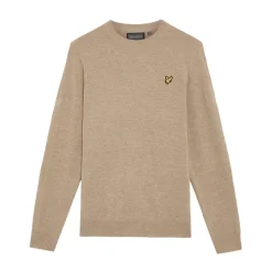 Lambswool Blend Crew Beige-Lyle & Scott Sale