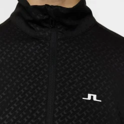 Lauryn Quarter Zip Mid Layer Svart-J.Lindeberg Clearance