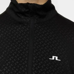 Lauryn Quarter Zip Mid Layer Svart-J.Lindeberg Clearance