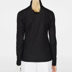 Lauryn Quarter Zip Mid Layer Svart-J.Lindeberg Clearance