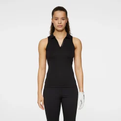 Leylo Sleeveless Top Svart-J.Lindeberg Clearance