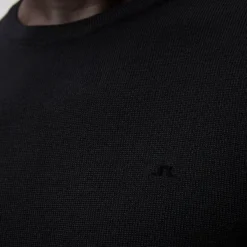 Lyle Merino Crew Neck Sweater Svart-J.Lindeberg Clearance