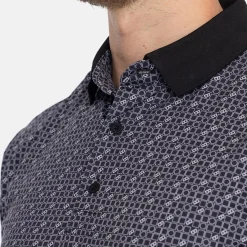 M Tech Pique Micro AOP Svart-Bogeys & Birdies Discount