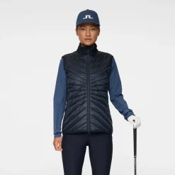Madde Quilt Hybrid Vest Blå-J.Lindeberg Outlet