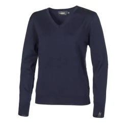 Merino V-Neck Blå-Ivanhoe Sale