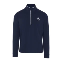 OP L/S 1/4 Zip Technica Blå-Original Penguin Online