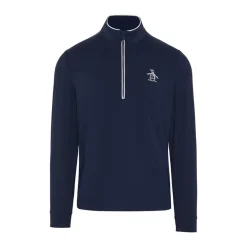OP L/S 1/4 Zip Technica Blå-Original Penguin Online