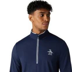 OP L/S 1/4 Zip Technica Blå-Original Penguin Online