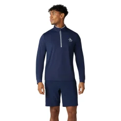 OP L/S 1/4 Zip Technica Blå-Original Penguin Online