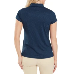 Painted Floral Cap Sleeve Lisle Blå-FootJoy Best