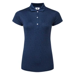 Painted Floral Cap Sleeve Lisle Blå-FootJoy Best