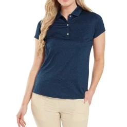 Painted Floral Cap Sleeve Lisle Blå-FootJoy Best