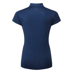Painted Floral Cap Sleeve Lisle Blå-FootJoy Best