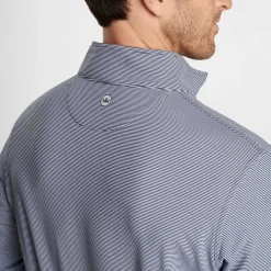 Perth Mini Stripe 1/4 Zip Blå Vit-Peter Millar
