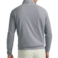 Perth Mini Stripe 1/4 Zip Blå Vit-Peter Millar