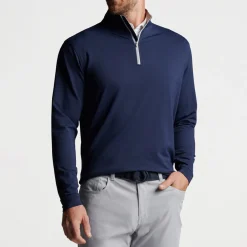 Perth Performance Quarter-Zip Blå-Peter Millar New