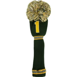 PomPom Headcover Driver Grön Gul-PRG Best