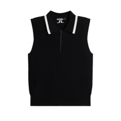 Ramona Knitted Polo Shirt Svart-J.Lindeberg Clearance